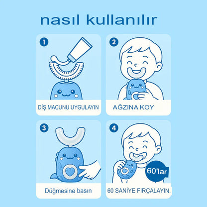 U-Şeklinde 360º Ultrasonic Diş Fırçası